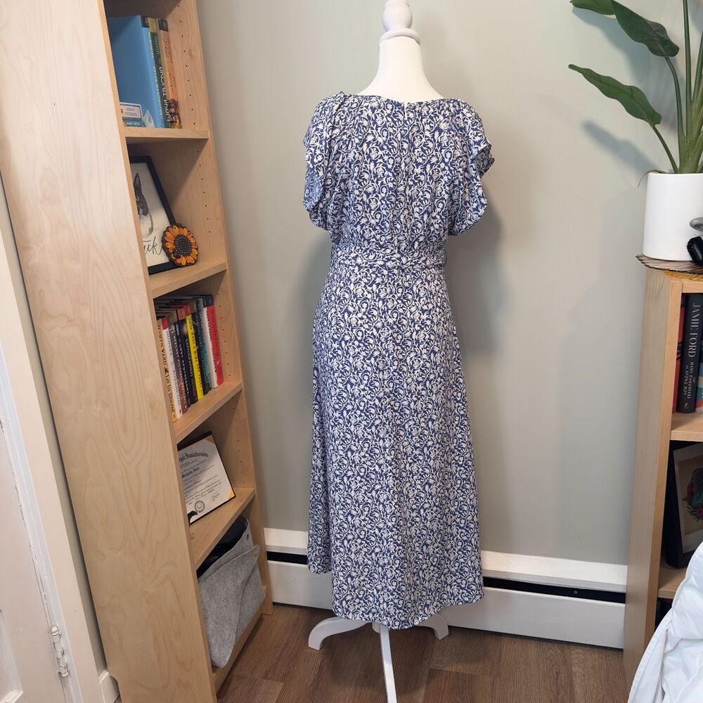 LOFT Outlet Blue & White Floral Midi/Maxi Dress – Size 6 - Picture 2 of 5